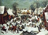 Bruegel Paintings - The Slaughter of the Innocents by Pieter the Elder Bruegel